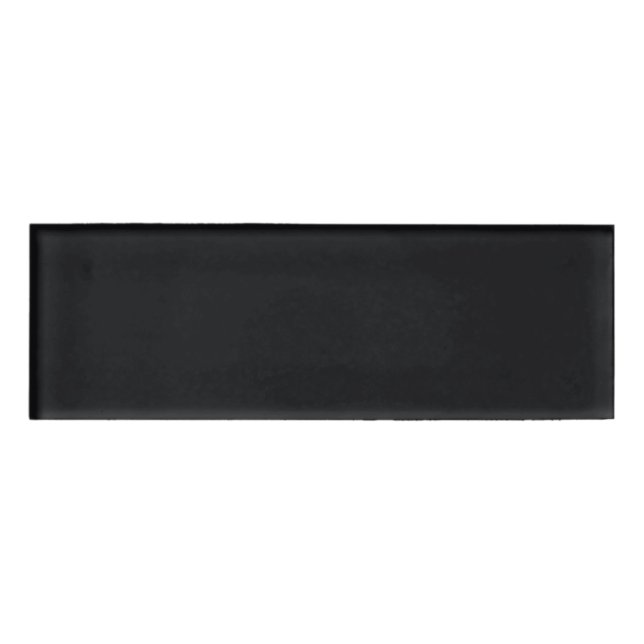 Badge D'identification Jet noir couleur solide (Devant)