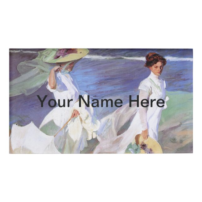 Badge D'identification Joaquin Sorolla Femmes Promenade Plage (Devant)