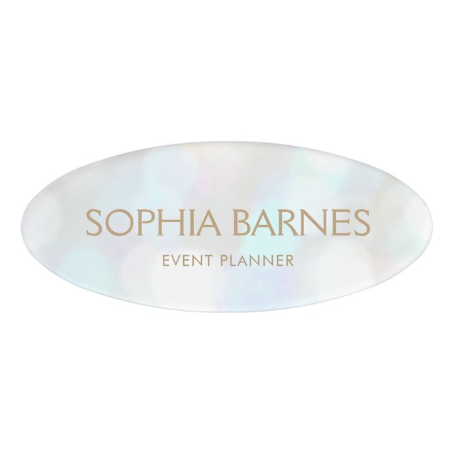 Badge D'identification Joli Sparkling Bokeh Event (Devant)