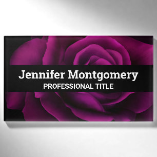 Badge D'identification Jolie photo violette d'un Rose gothique
