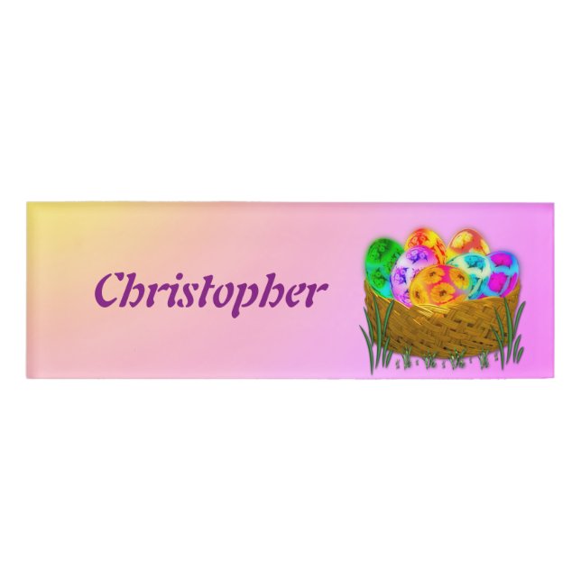 Badge D'identification Joyeuses Pâques #2 (Devant)