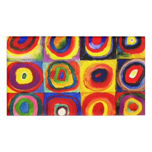 Badge D'identification Kandinsky Farbstudie Quadrates Cercles Art
