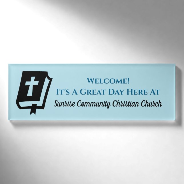 Badge D'identification La Bible Église chrétienne Greeter Usher Bienvenue (Devant)