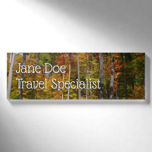 Badge D'identification L'automne dans la forêt Photographie d'automne col