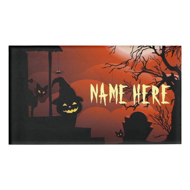 Badge D'identification Le cauchemar de la lune sanglante d'Halloween (Devant)