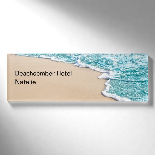 Badge D'identification Le Personnel De L'Hôtel À Thème Plage (Devant)