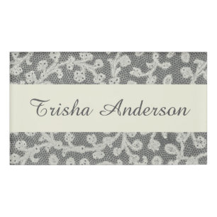Badge D'identification Linge de dentelle mariage blanc classique jolie