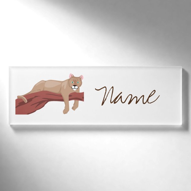 Badge D'identification Lion de la montagne Cougar Puma Thunder_Cove (Devant)