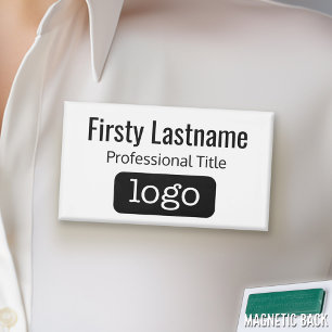 Badge D'identification Logo de l'entreprise avec titre professionnel de p