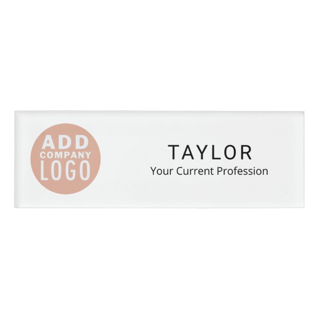 Badge D'identification Logo de l'entreprise Code de l'employé de l'entrep (Devant)