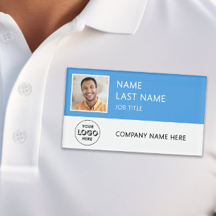 Badge D'identification Logo de l'entreprise Photo d'employé Lumière magné