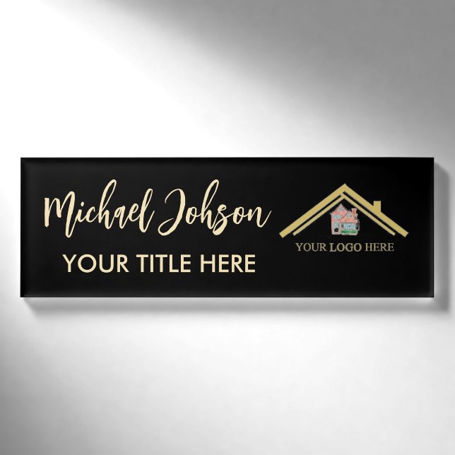 Badge D'identification Logo de style Realtor moderne professionnel (Devant)