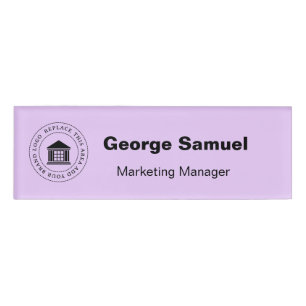 Badge D'identification Logo d'entreprise simple   Name   Désignation