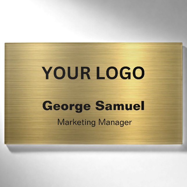 Badge D'identification Logo d'entreprise simple | Name | Désignation (Devant)