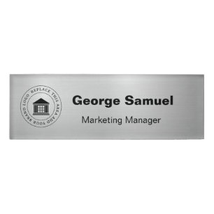 Badge D'identification Logo d'entreprise simple   Name   Désignation