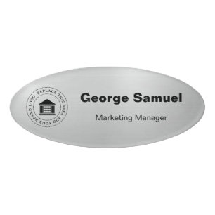 Badge D'identification Logo d'entreprise simple   Name   Désignation