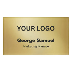 Badge D'identification Logo d'entreprise simple   Name   Désignation