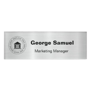 Badge D'identification Logo d'entreprise simple   Name   Désignation