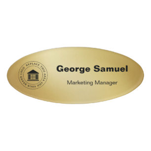Badge D'identification Logo d'entreprise simple   Name   Désignation