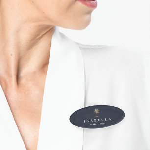 Badge D'identification Logo des palmiers d'or Faux