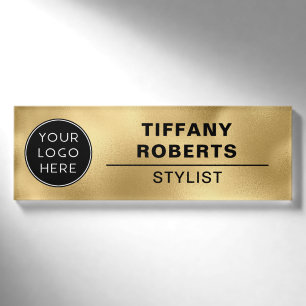 Badge D'identification Logo Gold Faux Metallic Company
