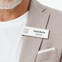 Logo Moderne Simple Clean Blanc Chic Magnet Titre