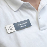 Logo Moderne Simple Propre Bleu Poussiéreux Aimant