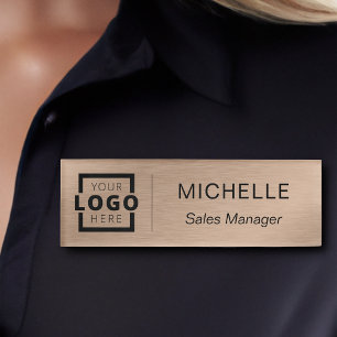 Badge D'identification Logo personnalisé Bronze du personnel de l'entrepr