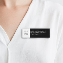 Logo personnalisé Élégant noir blanc titre de l'ai