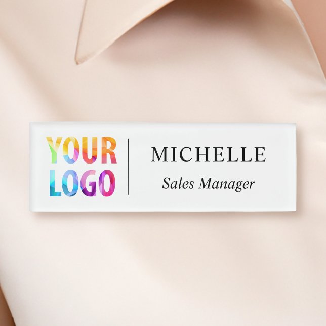 Badge D'identification Logo personnalisé Nom du personnel de l'entreprise (Créateur téléchargé)