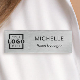 Badge D'identification Logo Personnalisé Personnel Professionnel Faux Sil