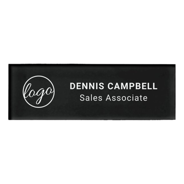 Badge D'identification Logo professionnel Black Business (Devant)