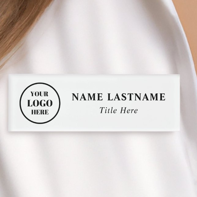 Badge D'identification Logo Professionnel Simple Minimaliste (Créateur téléchargé)