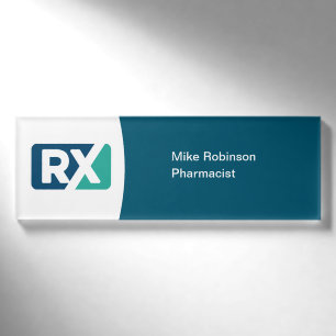 Badge D'identification Logo simple Pharmacien Nom de la pharmacie Tags