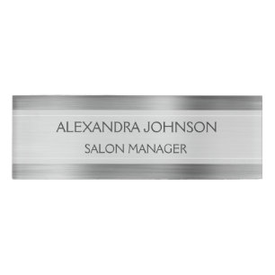 Badge D'identification Luxe Silver Professional Foil Moderne
