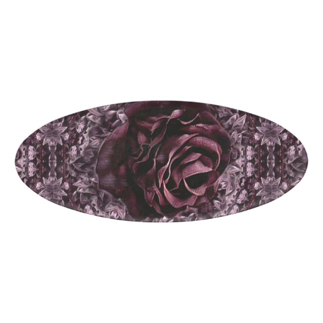 Badge D'identification Mandala de rose  (Devant)
