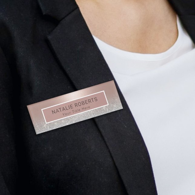 Badge D'identification Maquillage Artiste Salon des cheveux Moderne Blush (Créateur téléchargé)