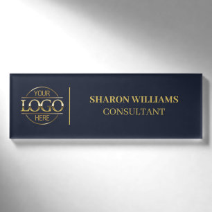 Badge D'identification Marine Blue Custom Company Logo Employé