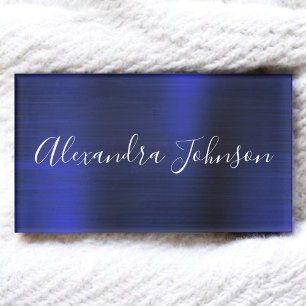 Badge D'identification Marine Blue Metallic Foil Entreprise moderne