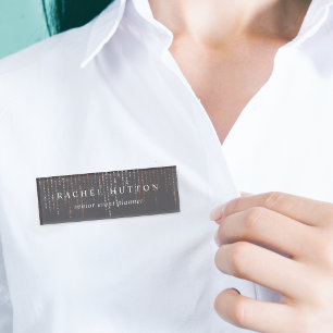 Badge D'identification Marquee d'or rose