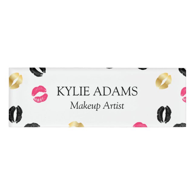 Badge D'identification Marques Lipstick | Artiste de maquillage (Devant)