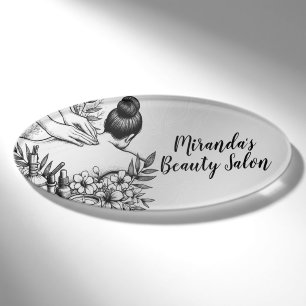 Badge D'identification Massage Thérapie Guérison Mains Énergie Spa Bien-ê