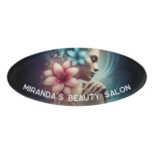 Badge D'identification Massage Thérapie Guérison Mains Énergie Spa Bien-ê