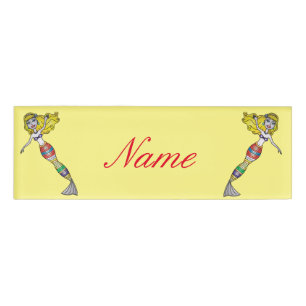 Badge D'identification Mermaid de Cute Blonde
