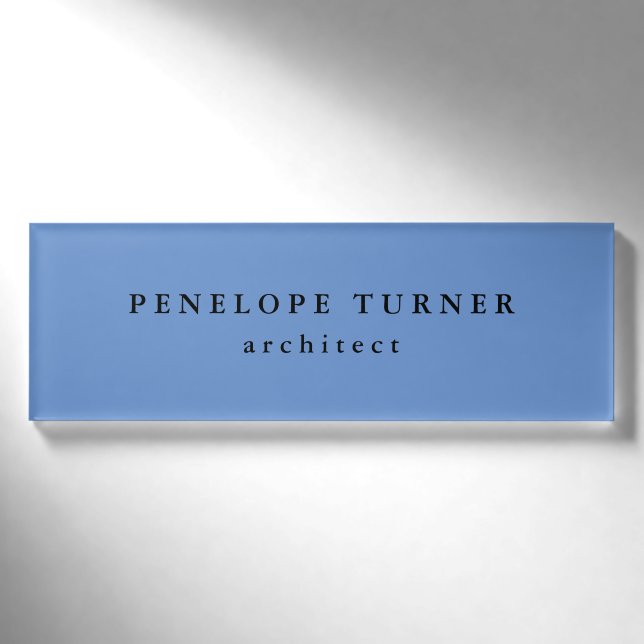 Badge D'identification Mini-tendance Cornflower Blue Professional (Devant)