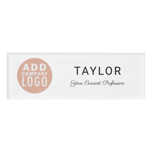 Badge D'identification Modern Business Logo Corporate Employees Event (Devant)