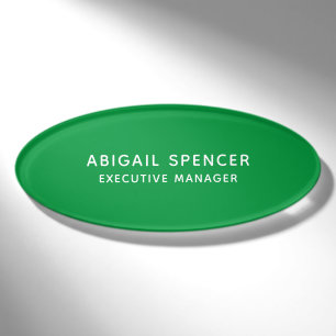 Badge D'identification Moderne classique professionnel Kelly Green