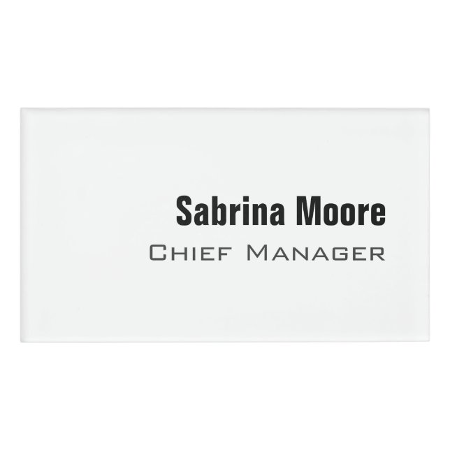 Badge D'identification Moderne minimaliste professionnel simple (Devant)