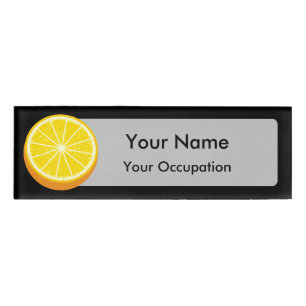 Badge D'identification Moitié orange