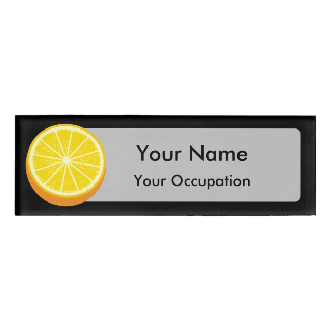 Badge D'identification Moitié orange (Devant)